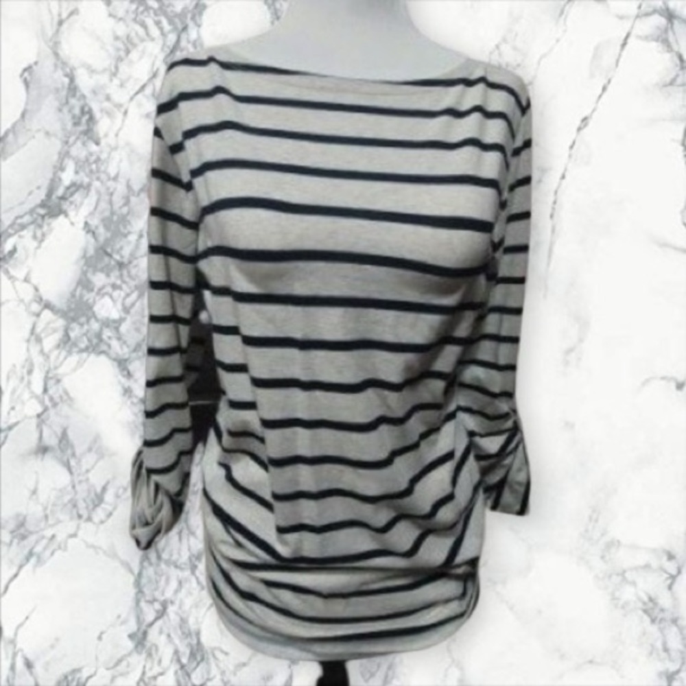 Forever 21 Striped 3/4 Sleeve Medium Shirt